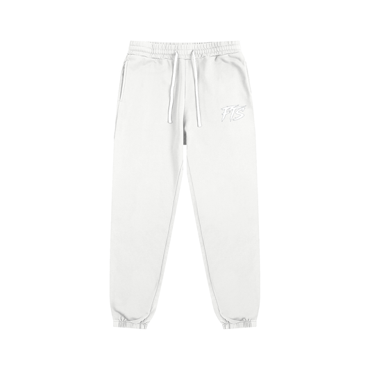 white,pants,sweats,face,merch,fts